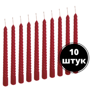 Свеча витая бордо