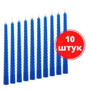 Свеча витая синяя