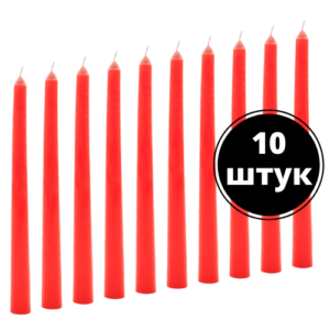Античные свечи красные 10 штук