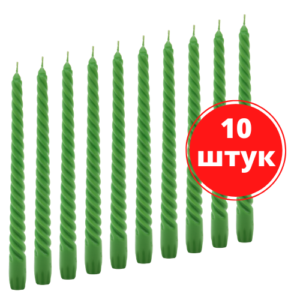 Свечи витые зеленые
