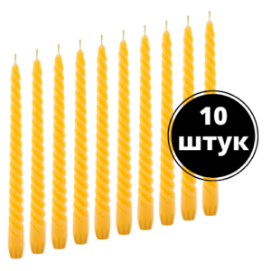 Свеча витая жёлтая