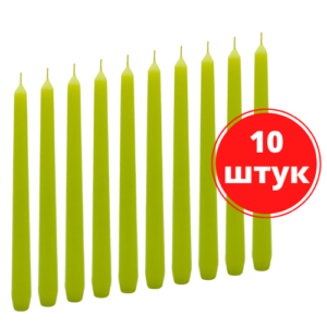Свечи античные лайм 10 штук